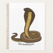 Schildslang met bruine cobra planner (Voorkant)