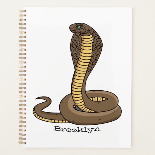 Schildslang met bruine cobra planner (Voorkant)