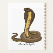 Schildslang met bruine cobra planner (Achterkant)