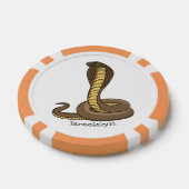 Schildslang met bruine cobra poker chips (Enkel)
