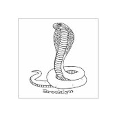 Schildslang met bruine cobra rubberstempel (Afrduk)