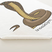 Schildslang met bruine cobra sherpa deken (3/4)