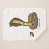 Schildslang met bruine cobra sherpa deken (Voorkant (horizontaal))
