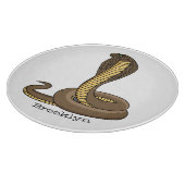 Schildslang met bruine cobra snijplank (Hoek)
