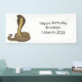 Schildslang met bruine cobra spandoek (Beurs)