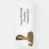 Schildslang met bruine cobra spandoek (Verticaal)