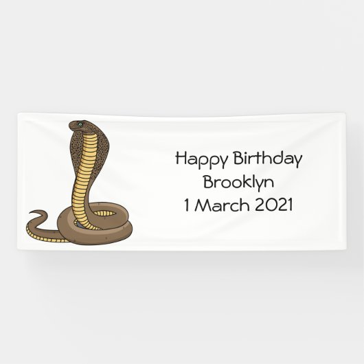 Schildslang met bruine cobra spandoek (Horizontaal)