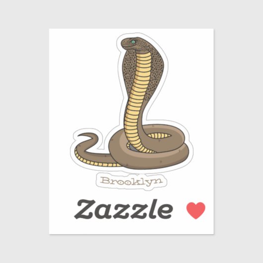 Schildslang met bruine cobra sticker (Vel)