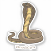 Schildslang met bruine cobra sticker (Voorkant)