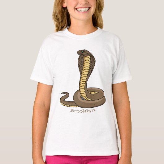Schildslang met bruine cobra t-shirt (Voorkant)