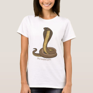 Schildslang met bruine cobra t-shirt