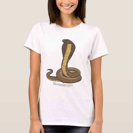 Schildslang met bruine cobra t-shirt (Voorkant)