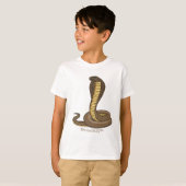 Schildslang met bruine cobra t-shirt (Voorkant volledig)