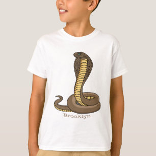 Schildslang met bruine cobra t-shirt