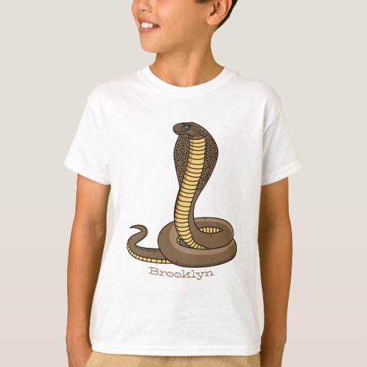 Schildslang met bruine cobra t-shirt (Voorkant)