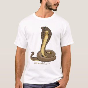 Schildslang met bruine cobra t-shirt