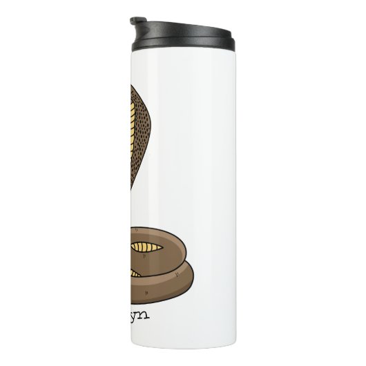 Schildslang met bruine cobra thermosbeker (Geroteerd rechts)