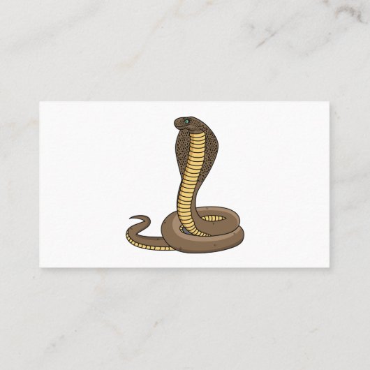 Schildslang met bruine cobra visitekaartje (Achterkant)