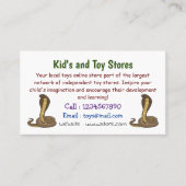 Schildslang met bruine cobra visitekaartje (Voorkant)