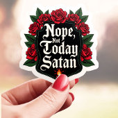 Schildstijl niet vandaag Satan Sticker