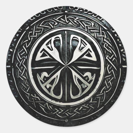 Schildt omhoog, de Viking manier om de wereld onde Ronde Sticker (Voorkant)