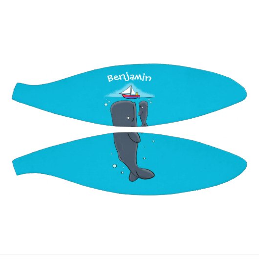 Schildwalvissen en cartoon van zeilboten basketbal (Panelen)