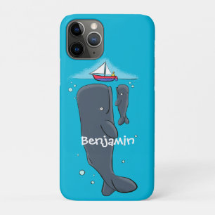 Schildwalvissen en cartoon van zeilboten Case-Mate iPhone case