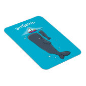 Schildwalvissen en cartoon van zeilboten magneet (Rechterzijde)