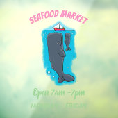 Schildwalvissen en cartoon van zeilboten raamsticker (Vel 3)