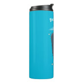 Schildwalvissen en cartoon van zeilboten thermosbeker (Gedraaid links)