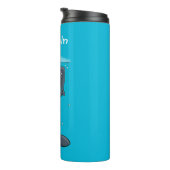 Schildwalvissen en cartoon van zeilboten thermosbeker (Geroteerd rechts)