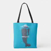 Schildwalvissen en cartoon van zeilboten tote bag (Achterkant)