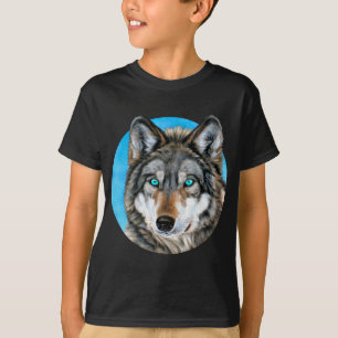 Schildwolf (blauwe ogen) t-shirt