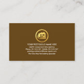 Schilferend Houten Comité het Gouden Borstel Schil Visitekaartje (Achterkant)