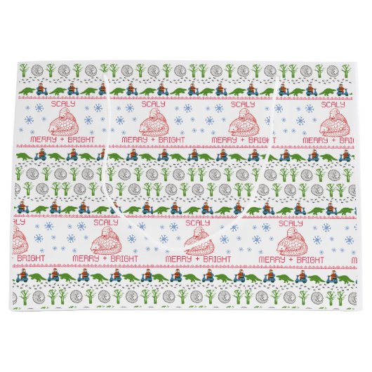 Schilferend, Vrolijk, en Helder Verpakkend Documen Groot Cadeauzakje (Voorkant)