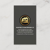 Schilferende Verf Gouden Borstelschraper Visitekaartje (Achterkant)