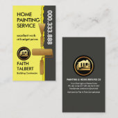 Schilferende Verf Gouden Borstelschraper Visitekaartje (Voorkant / Achterkant)