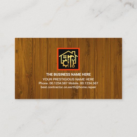 Schilferende verf op oude houthermodellering visitekaartje (Achterkant)