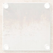 Schilferende verf, roestige muurtextuur. glazen onderzetter (Achterkant)