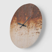 Schilferende verf, roestige muurtextuur. grote klok (Hoek)