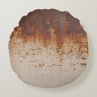 Schilferende verf, roestige muurtextuur. rond kussen