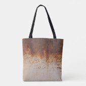 Schilferende verf, roestige muurtextuur. tote bag (Achterkant)