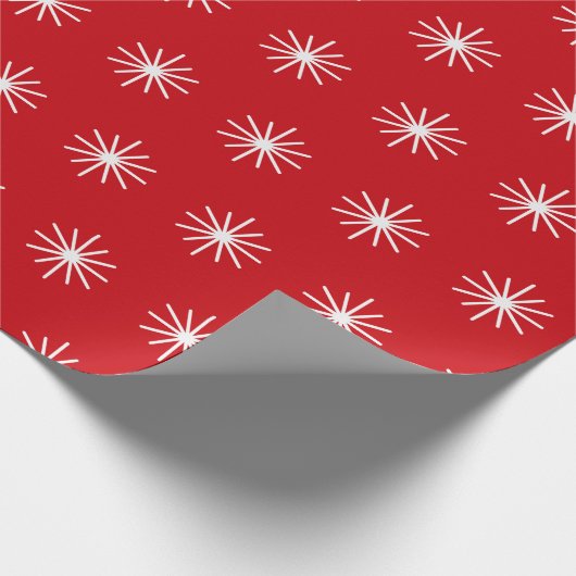 Schilferrood en wit patroon cadeaupapier (Hoek)