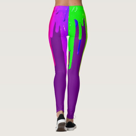 Schilfpalet, paars, regenboogkleuren leggings (Achterkant)