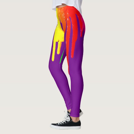 Schilfpalet, paars, regenboogkleuren leggings (Links)
