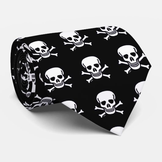 Schillen in Botten zwarte stropdas (Opgerold)