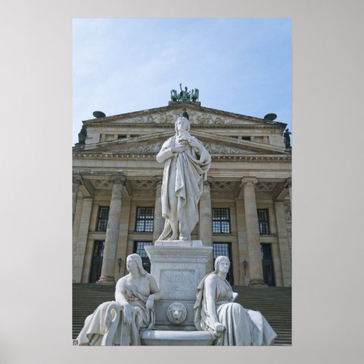 Schiller Statue in Berlin Poster (Voorkant)