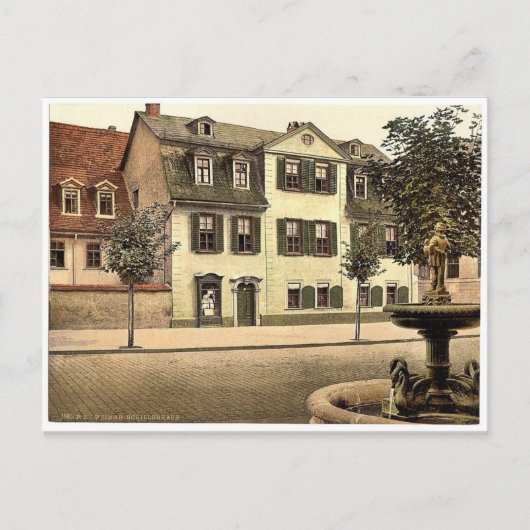 Schiller's House, Weimar, Thüringen, Duitsland Briefkaart (Voorkant)