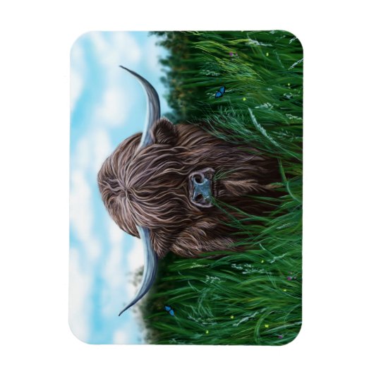 Schilting van de Schotse hoogland-Koe Magneet (Verticaal)