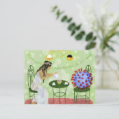 Schilvel en het Covid19-virus Briefkaart (Staand voorkant)